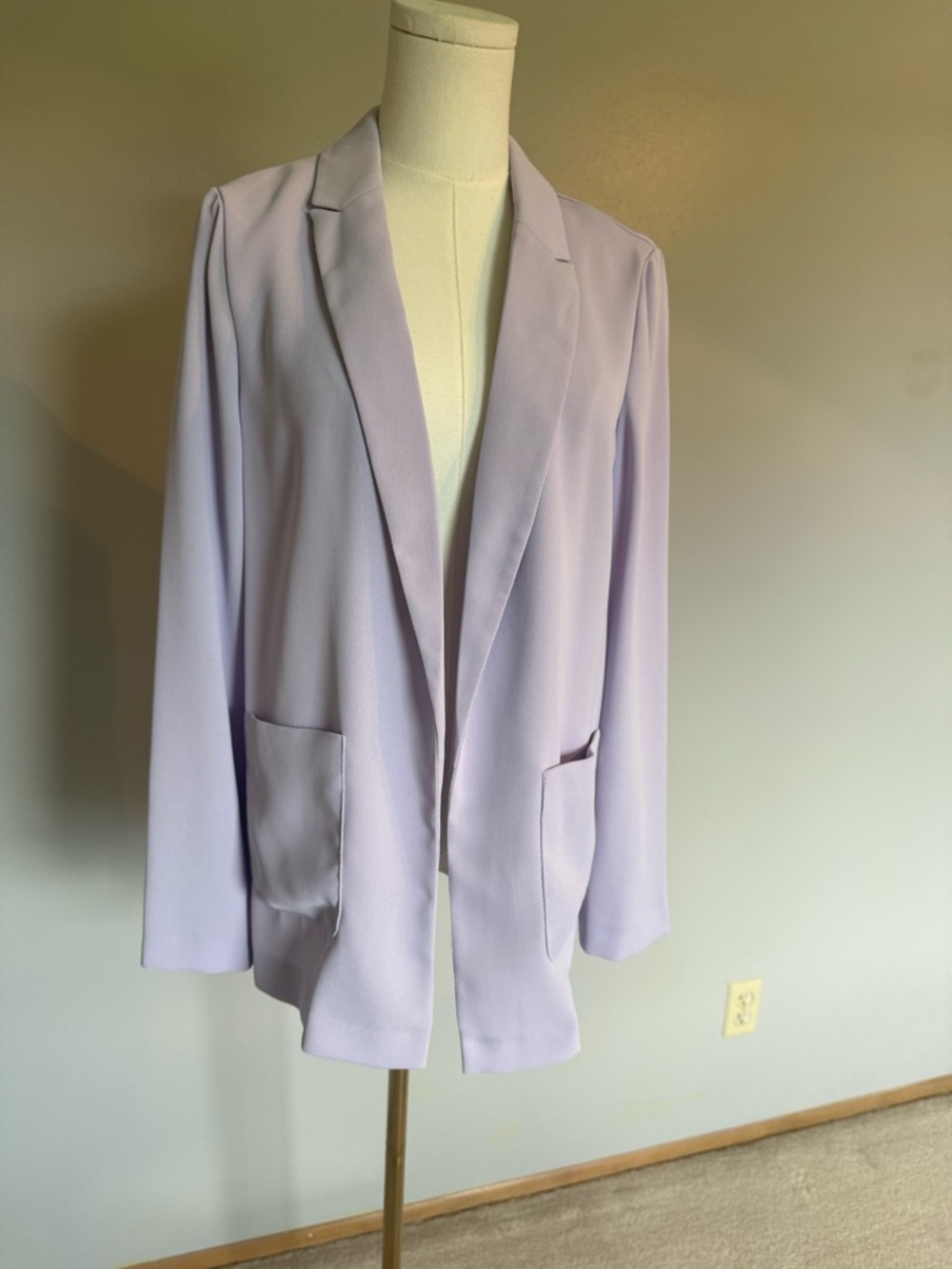 Topshop Lilac Open Blazer Jacket - Picture 2 of 8
